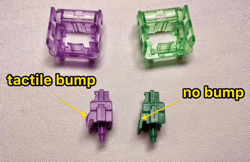 tactile switch bump
