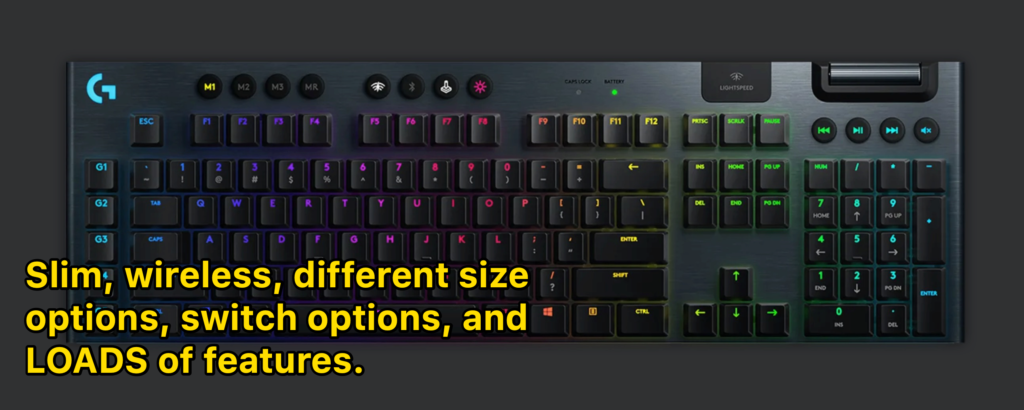 logitech G915 low-profile keyboard
