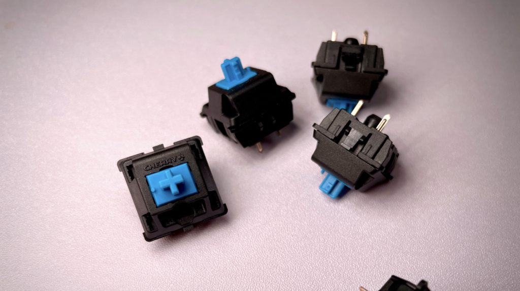 Cherry MX blue switches
